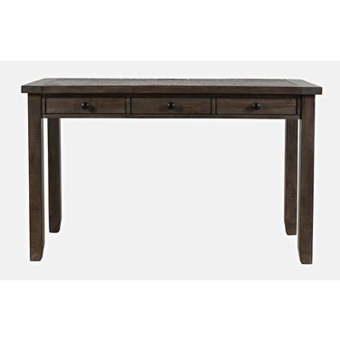 Madison County USB Charging Desk In Brown