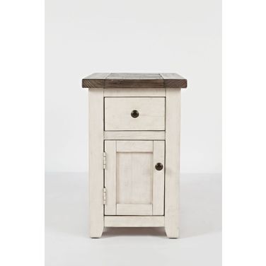 Madison County Chairside Table In Vintage White