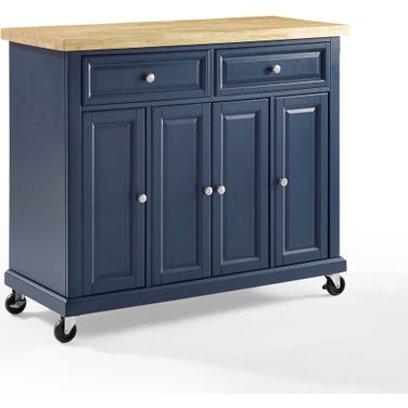 Madison Kitchen Cart In Navy and Natural