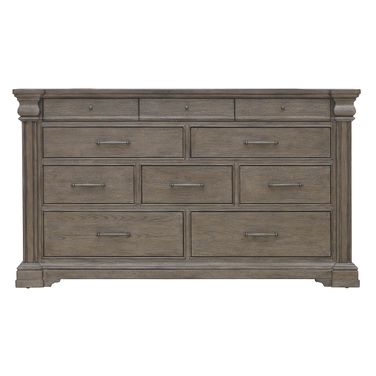 Madison Ridge Brown 10 Drawer Dresser In Natural Bark