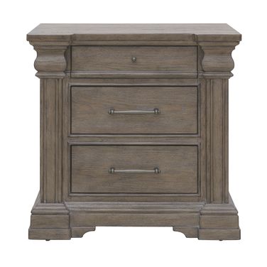Madison Ridge Brown 3 Drawer Nightstand In Natural Bark