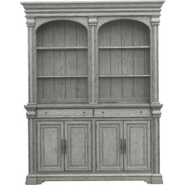 Madison Ridge Server and Hutch In Gray