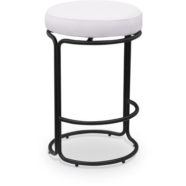 Madison Vegan Leather Counter Stool Set of 2 In Cream