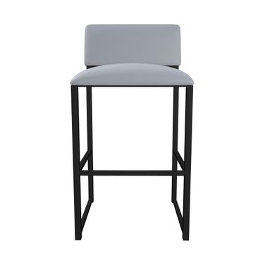Madrid 26 Inch Counter Height Stool In Sable Onyx and Charcoal Gray