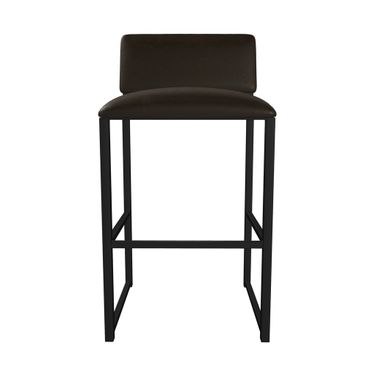 Madrid 30 Inch Bar Height Stool In Sable Onyx and Rich Brown