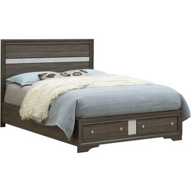 Madrid Queen Storage Bed In Gray