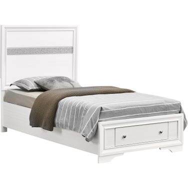Madrid Twin Storage Bed In White