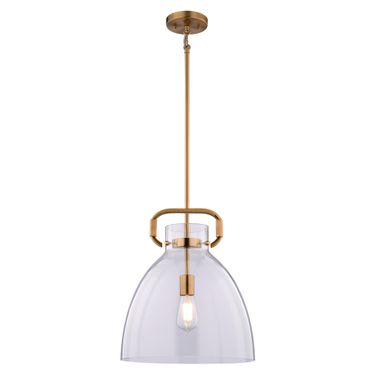 Madrona 14 Inch Pendant In Muted Brass