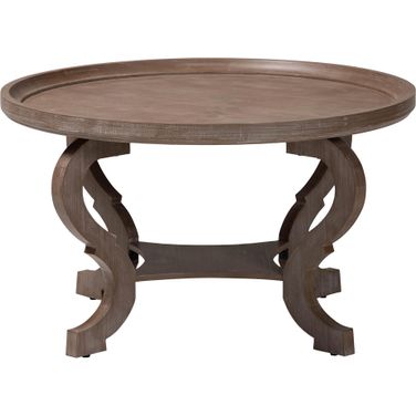 Madrona Wood Coffee Table In Antique Brown