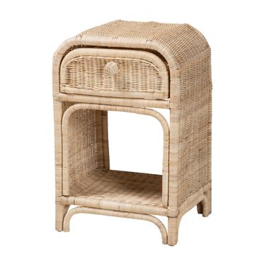 Magni Rattan 1 Drawer Nightstand In Natural Brown
