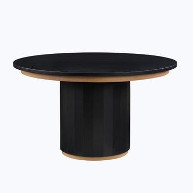 Magnolia 52-Inch Round Table In Black and Gold