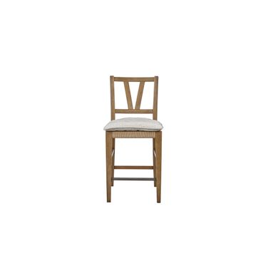Magnolia Counter Height Slat Back Chair Set of 2 In Almond