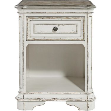 Magnolia Manor 1 Drawer Night Stand In Antique White