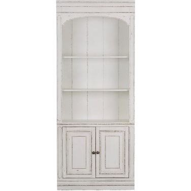 Magnolia Manor Antique White Bunching Bookcase