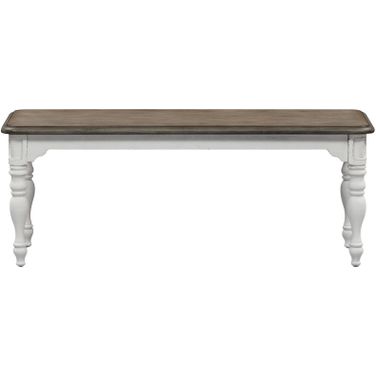 Magnolia Manor Antique White Dining Bench