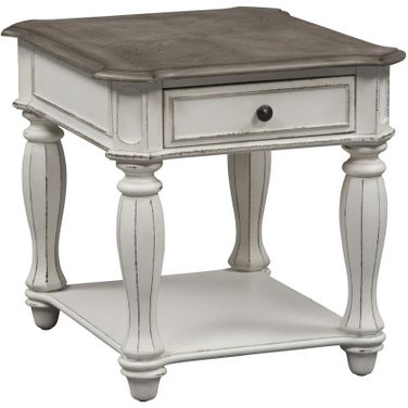 Magnolia Manor Antique White End Table