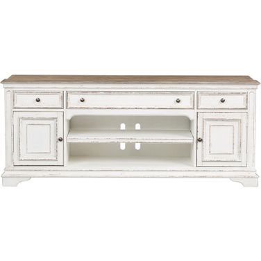 Magnolia Manor 72 Inch Antique White Entertainment Tv Stand