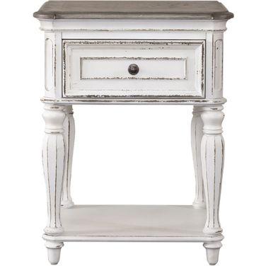 Magnolia Manor Antique White Leg Nightstand