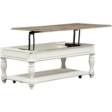 Magnolia Manor Antique White Lift Top Cocktail Table