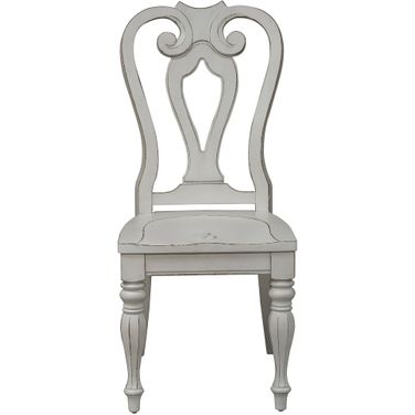 Magnolia Manor Antique White Splat Back Side Chair Set of 2