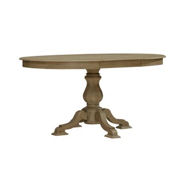 Magnolia Manor Pedestal Table Set In Weathered Bisque