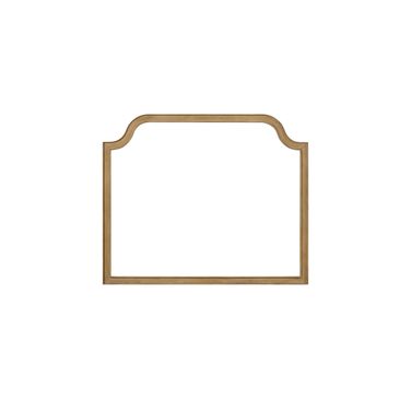 Magnolia Shaped Landscape Mirror In Cashew