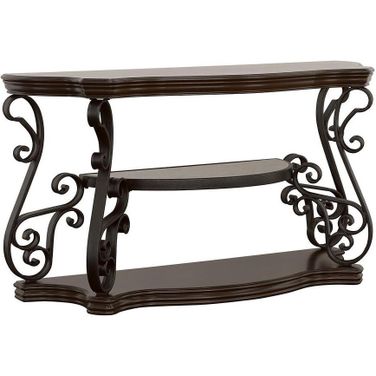 Laney Sofa Table Deep Merlot and Clear