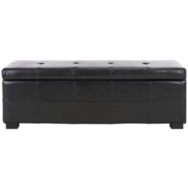 Maiden Black 47 x 18 Inch Tufted Storage Bench