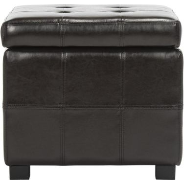 Maiden Brown and Black 18 Inch Square Tufted Ottoman