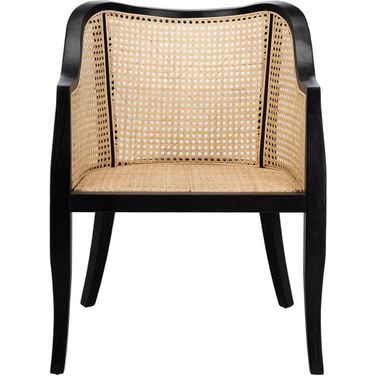 Maika Black and Natural Dining Chair