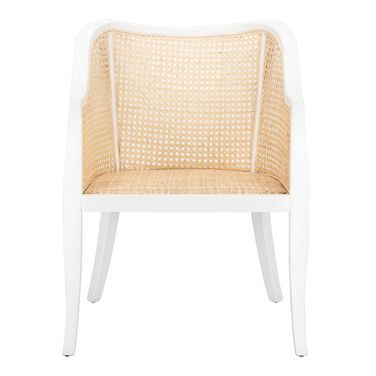 Maika White and Natural Dining Chair