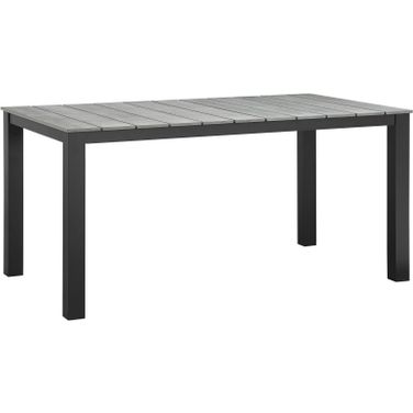 Maine Brown and Gray 63 Inch Outdoor Patio Dining Table