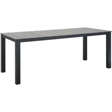 Maine Brown and Gray 80 Inch Outdoor Patio Dining Table