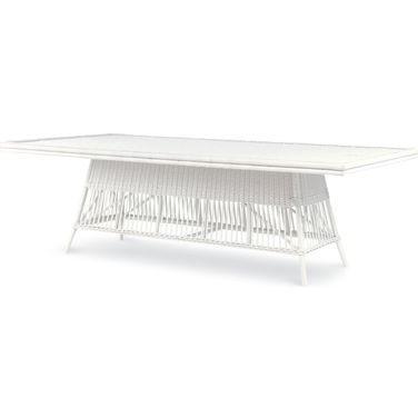 Mainland Long Dining Table In Chalky White
