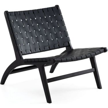 Maintenon Leatherette Accent Chair In Black