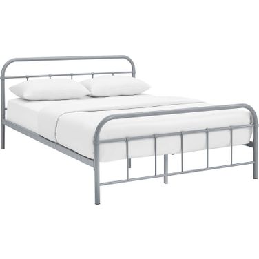 Maisie Gray Queen Stainless Steel Bed Frame