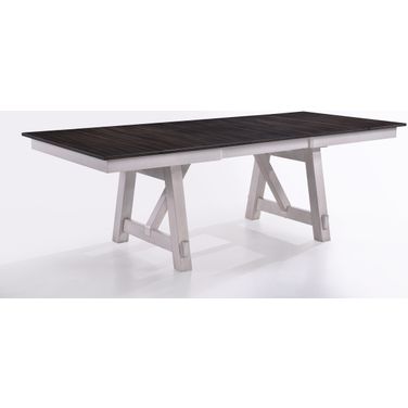 Maisie White And Brown Extendable Dining Table
