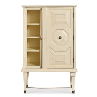 Maitland Smith Art Bar Cabinet In White