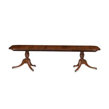 Bleached Reeded Dining Table In Brown