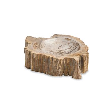 Maitland Smith Petrified Bowl In Brown