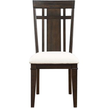 Makah Dark Brown Natural Tone Side Chair Set of 2