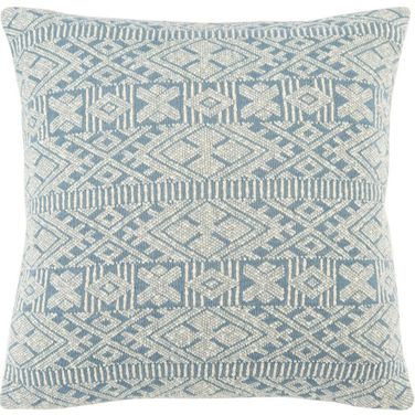 Makela Floor Pillow in Blue and Beige