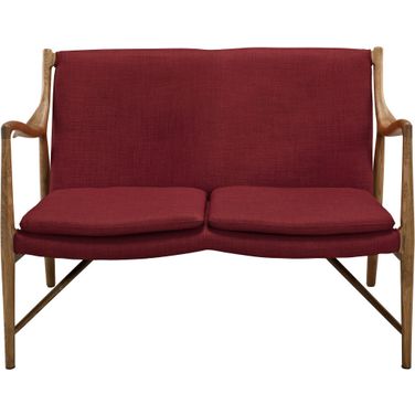 Makeshift Upholstered Fabric Loveseat In Red