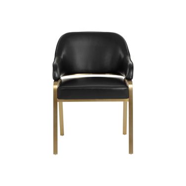 Malachi Dining Armchair In Cantina Black