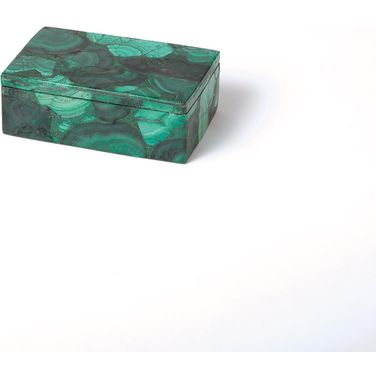 Malachite Stone Small Box In Green