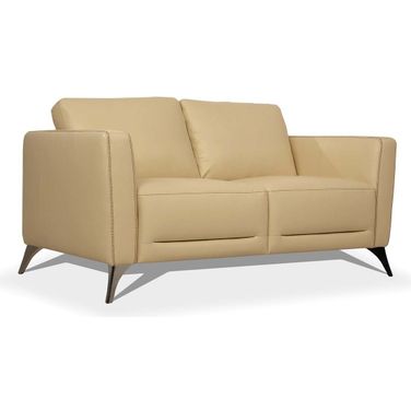Malaga Cream Leather Loveseat