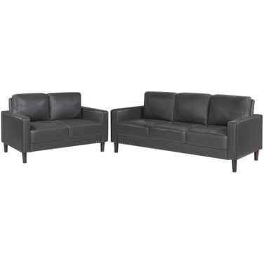Malcolm Living Room Set In Dark Gray