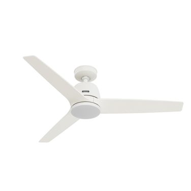 Malden 52 Inch Ceiling Fan with LED Light Kit and Handheld Remote In Matte White