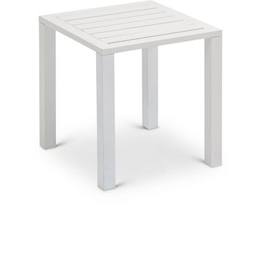 Maldives Outdoor Patio End Table In White