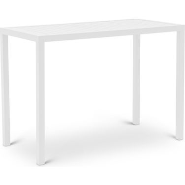 Maldives Outdoor Patio Rectangle Bar Table In White